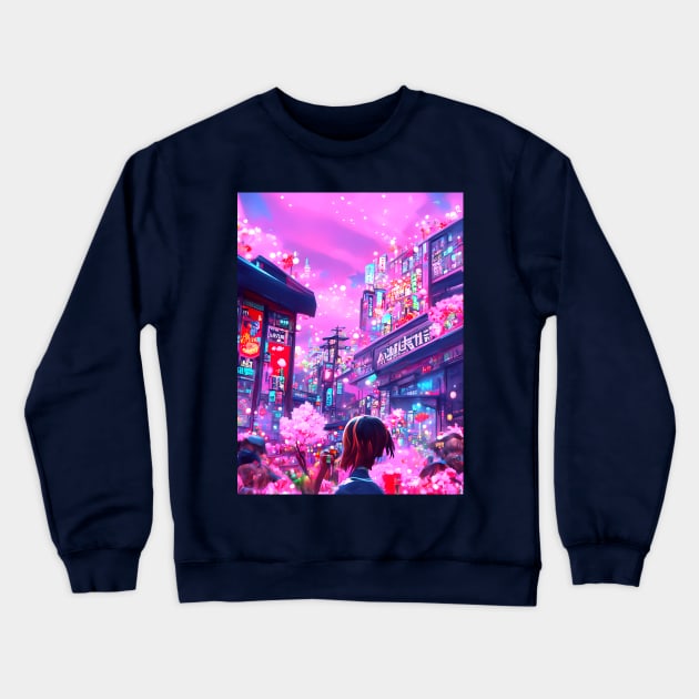 Pink Samurai Street of Love Crewneck Sweatshirt by DaysuCollege